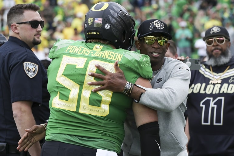 Coach Prime vs Oregon Ducks Associated Press